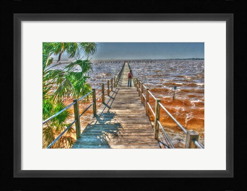 Framed Cedar Key Pier Print