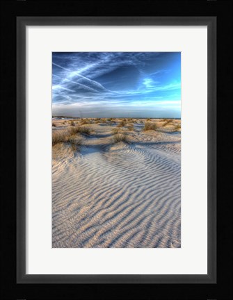 Framed Dune Lines Vertical Print