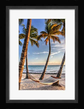 Framed Four Palm Hammock Print