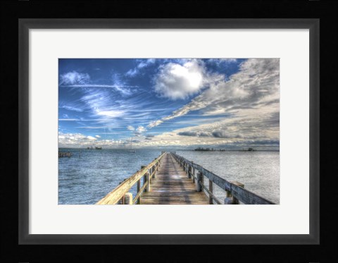 Framed Long Pier Sebastian Florida Print