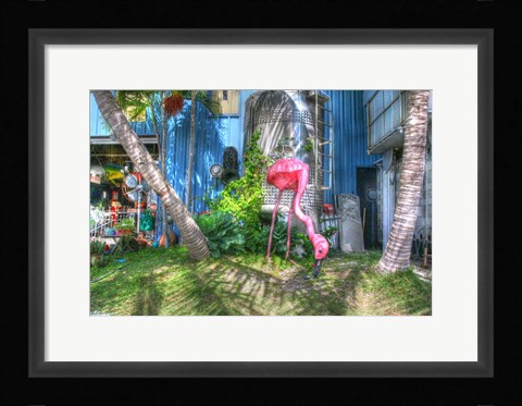 Framed Pink Flamingo Print