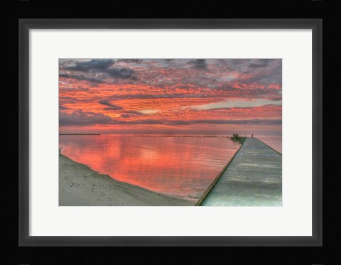 Framed Red Higgs Sunrise Print