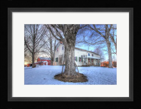 Framed Winter Farm Print