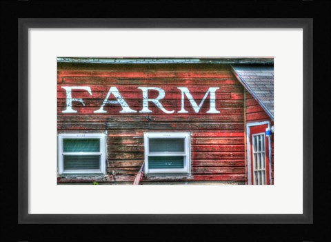 Framed Farm Lettering 2 Print
