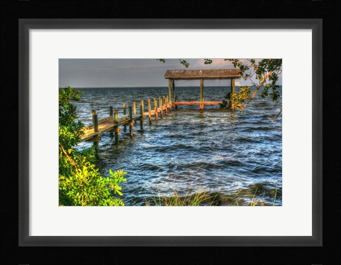 Framed Florida Rustic Pier Print
