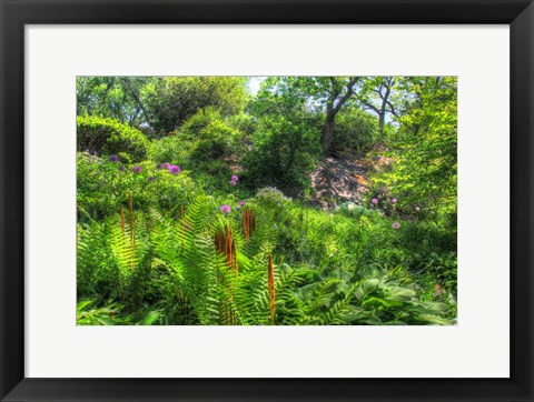 Framed Garden Hillside Print