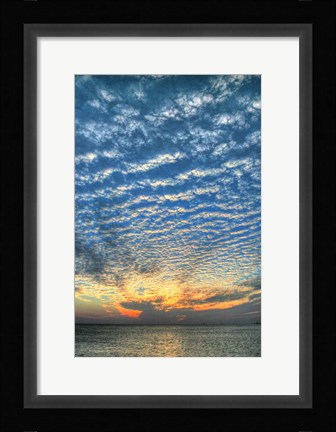 Framed Key West Blue Sunset Vertical Print