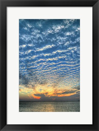 Framed Key West Blue Sunset Vertical Print