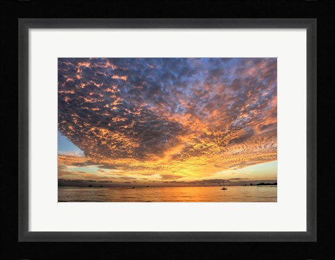 Framed Key West Hobie Sunset Print