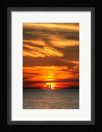 Framed Key West Sunset Vertical II Print