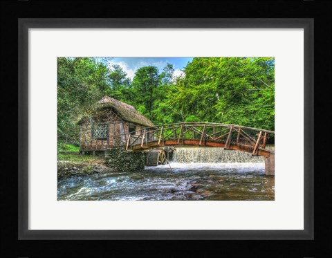 Framed Mill house and Stream Print