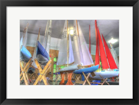 Framed Model Sailboat Clubhouse Print