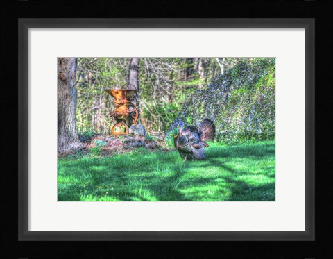 Framed Turkey and Corn Husker Print