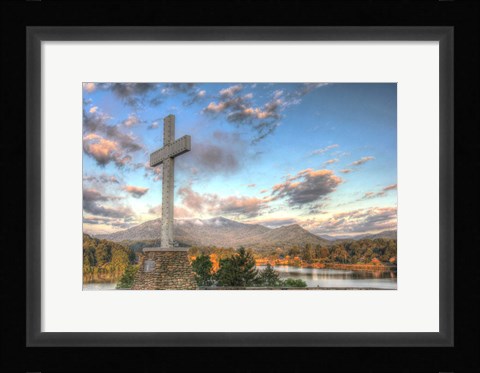 Framed Lake Junaleska Print