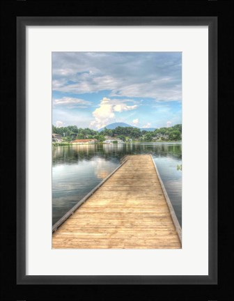 Framed Lake Pier Vertical Print