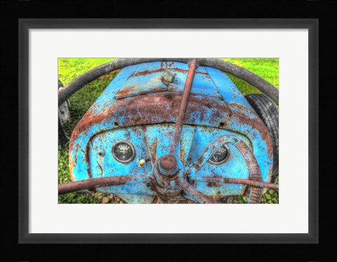 Framed Tractor Seat 2 Print