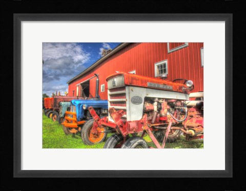 Framed Tractors and Barn Print