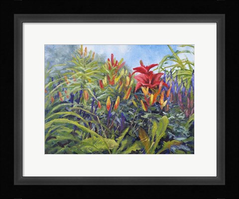 Framed Red Blooms Print