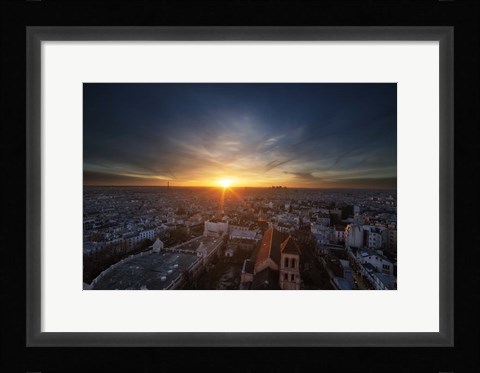 Framed Parisian Sunset Print