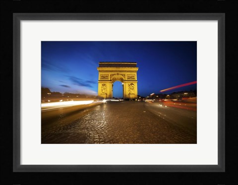Framed Arc de Triomphe Blue Hour Print