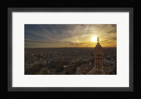 Framed Sunset Over the City Print