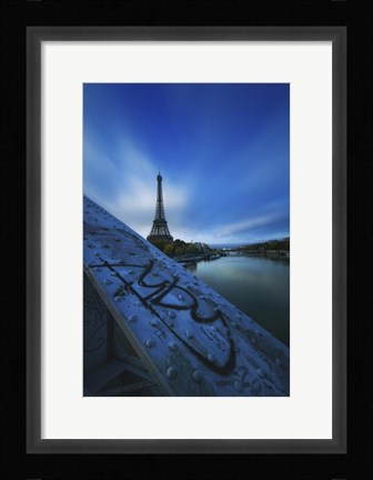 Framed Seine &amp; Eiffel Print