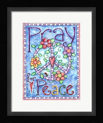 Framed Pray for Peace Print