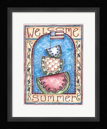 Framed Welcome Summer Print