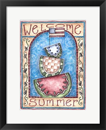 Framed Welcome Summer Print