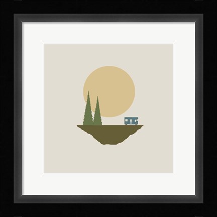 Framed Sunny Day For Camping Print