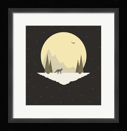 Framed Wintertime Wolf Print
