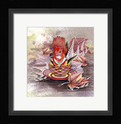 Framed Autumn Squirrel Print