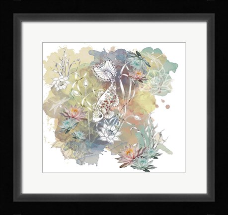 Framed Waterlilly Days Print