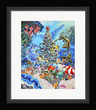 Framed Christmas Under The Sea Print