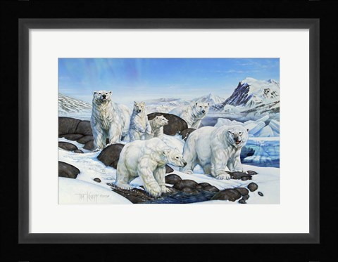 Framed Polar Bears Print