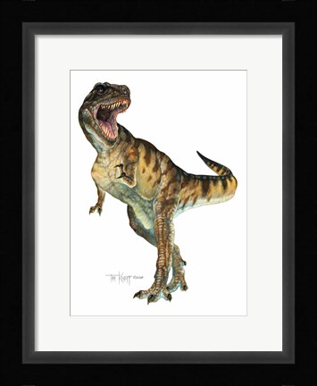 Framed T-Rex Print