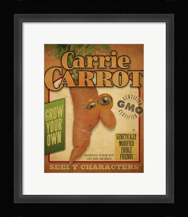 Framed Carrot Pack Print