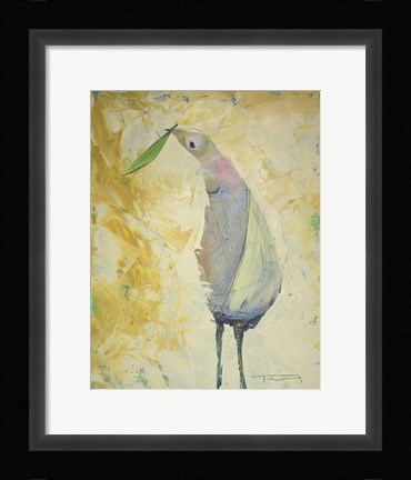 Framed Looking Back Peace Bird Print