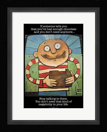 Framed Chocolate Negativity Print