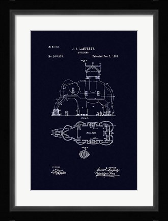 Framed Elephant Building 1882 Print