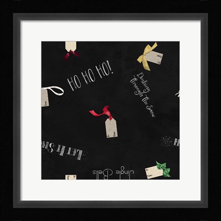 Framed Gift Tag Wrapping Paper Print