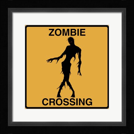 Framed Zombie Crossing Print