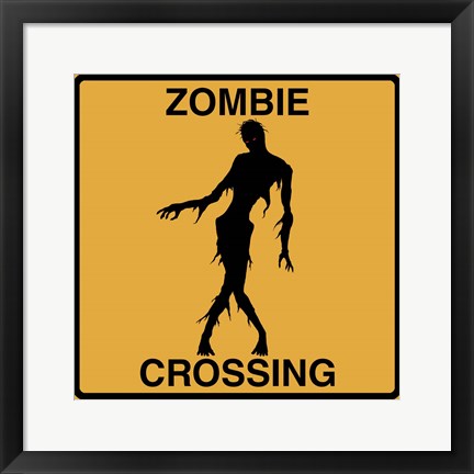 Framed Zombie Crossing Print