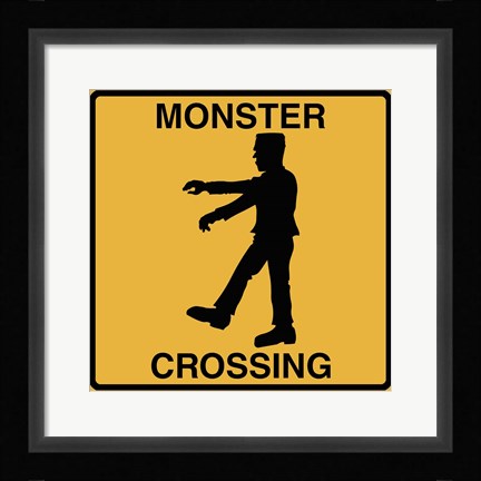Framed Monster Crossing Print
