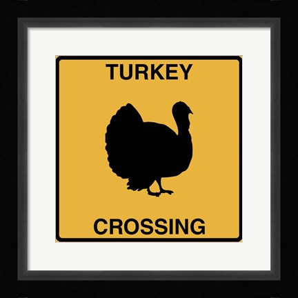 Framed Turkey Crossing Print