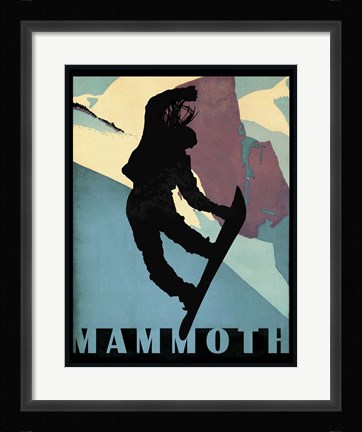 Framed Mammoth Mountain Winter Sports I Print