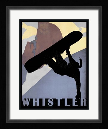 Framed Whistler Mountain Winter Sports I Print