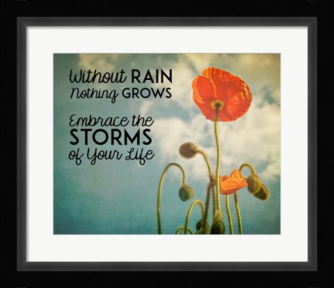 Framed Without Rain Nothing Grows Color Print
