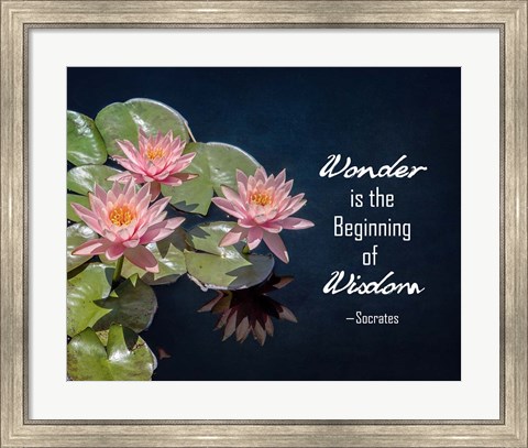 Framed Wonder is the Beginning of Wisdom Water Lily Color Print