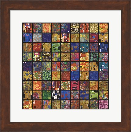Framed Klimt Squares Print